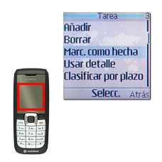 Vaya a Marc. como hecha y pulse la tecla de navegación.