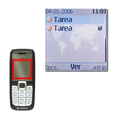 Cuando la casilla a la derecha de la tarea está marcada con una V, la tarea se ha marcado como hecha.