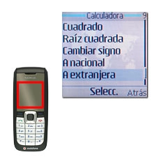 Vaya a A extranjera y pulse la tecla de navegación.La pantalla muestra ahora la cantidad en moneda extranjera.