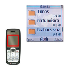 Vaya a Grabacs. voz y pulse la tecla de navegación.