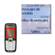 Vaya a Mensajes de servicio y pulse la tecla de navegación.