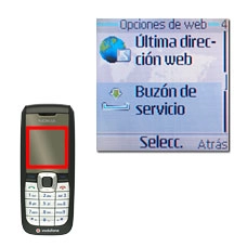 Vaya a Buzón de servicio y pulse la tecla de navegación.Siga las indicaciones de la pantalla para leer y activar el mensaje WAP push.