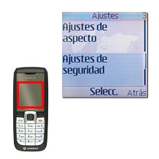 Vaya a Ajustes de seguridad y pulse la tecla de navegación.