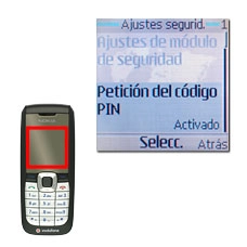 Vaya a Petición del código PIN y pulse la tecla de navegación.