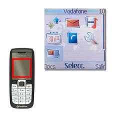 Vaya a Vodafone y pulse la tecla de navegación.La pantalla muestra ahora el menú principal de Vodafone SIM Toolkit.