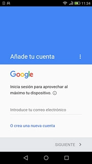 Pulsa Introduce tu correo electrónico e introduce el nombre de usuario de tu cuenta de Google.