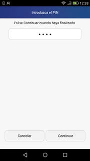 Introduce el código de seguridad deseado y pulsa Continuar.