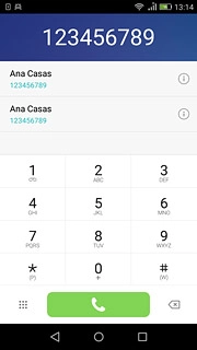 Introduce el número deseado y pulsa el icono de llamar.