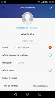 Pulsa Correo e introduce la dirección de correo electrónico deseada.