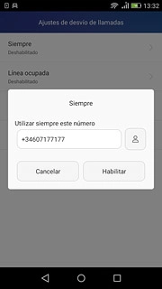 Introduce +34607177177 y pulsa Habilitar.