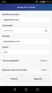 Pulsa Tipo de seguridad.
