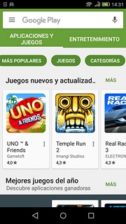 Pulsa CATEGORÍAS.Desplázate a la categoría deseada.