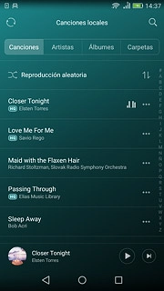 Pulsa el archivo de música deseado.