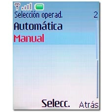 Vaya a Manual y pulse la tecla de navegación.