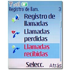 Llamadas recibidas