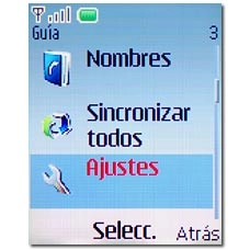 Vaya a Ajustes y pulse la tecla de navegación.