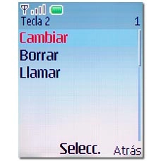 Vaya a Cambiar y pulse la tecla de navegación.