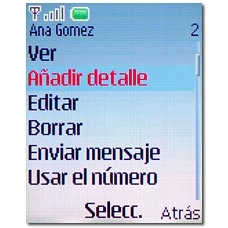 Vaya a Añadir detalle y pulse la tecla de navegación.