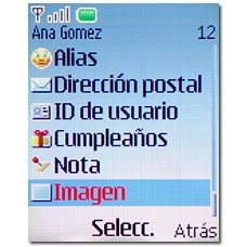Vaya a Imagen y pulse la tecla de navegación.