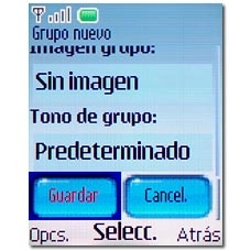 Vaya a Guardar y pulse la tecla de navegación.