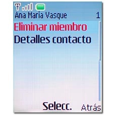 Vaya a Eliminar miembro y pulse la tecla de navegación.