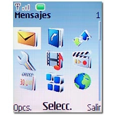 Vaya a Mensajes y pulse la tecla de navegación.
