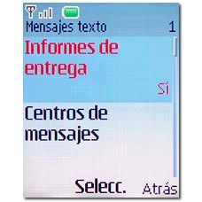 Elija uno de los ajustes siguientes:Informes de entrega, véase 2a.