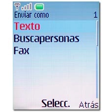 Vaya a Texto y pulse la tecla de navegación.