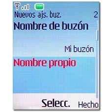 Vaya a Nombre propio y pulse la tecla de navegación.