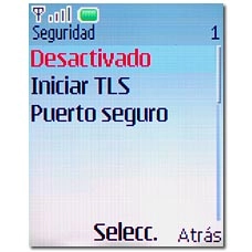 Vaya a Desactivado y pulse la tecla de navegación.