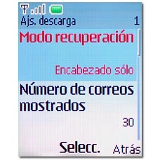 Vaya a Modo recuperación y pulse la tecla de navegación.