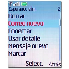 Vaya a Correo nuevo y pulse la tecla de navegación.
