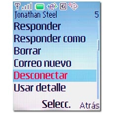 Vaya a Desconectar y pulse la tecla de navegación.