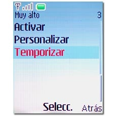 Vaya a Temporizar y pulse la tecla de navegación.