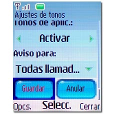 Vaya a Guardar y pulse la tecla de navegación.