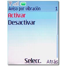 Elija Activar o Desactivar y pulse la tecla de navegación.