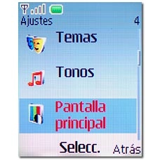 Vaya a Pantalla principal y pulse la tecla de navegación.