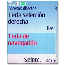 Tecla de navegación, véase 2c.