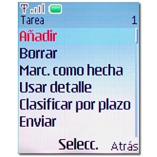 Vaya a Añadir y pulse la tecla de navegación.