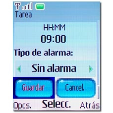 Vaya a Guardar y pulse la tecla de navegación.