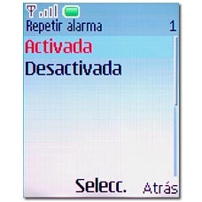 Elija Activada o Desactivada y pulse la tecla de navegación.