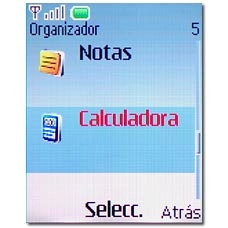 Vaya a Calculadora y pulse la tecla de navegación.