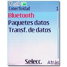 Vaya a Bluetooth y pulse la tecla de navegación.
