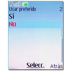 Vaya a No y pulse la tecla de navegación.