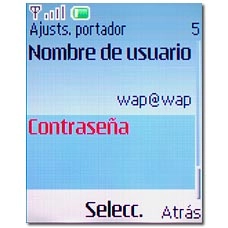 Vaya a Contraseña y pulse la tecla de navegación.