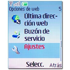 Vaya a Ajustes y pulse la tecla de navegación.