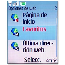 Vaya a Favoritos y pulse la tecla de navegación.
