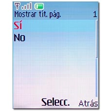 Elija Sí o No y pulse la tecla de navegación.