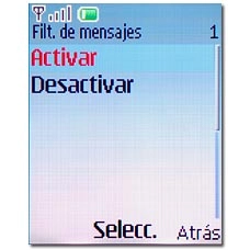 Elija Activar o Desactivar y pulse la tecla de navegación.