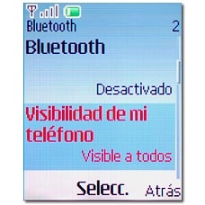 Vaya a Visibilidad de mi teléfono y pulse la tecla de navegación.